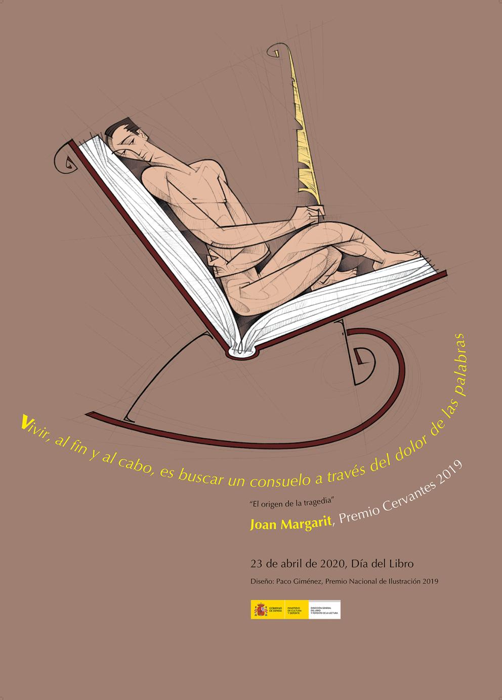 Cartel del Día del Libro 2020. Diseño: Paco Giménez, Premio Nacional de Ilustración 2019